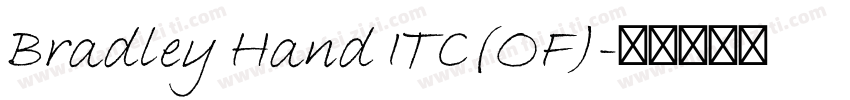 Bradley Hand ITC(OF)字体转换